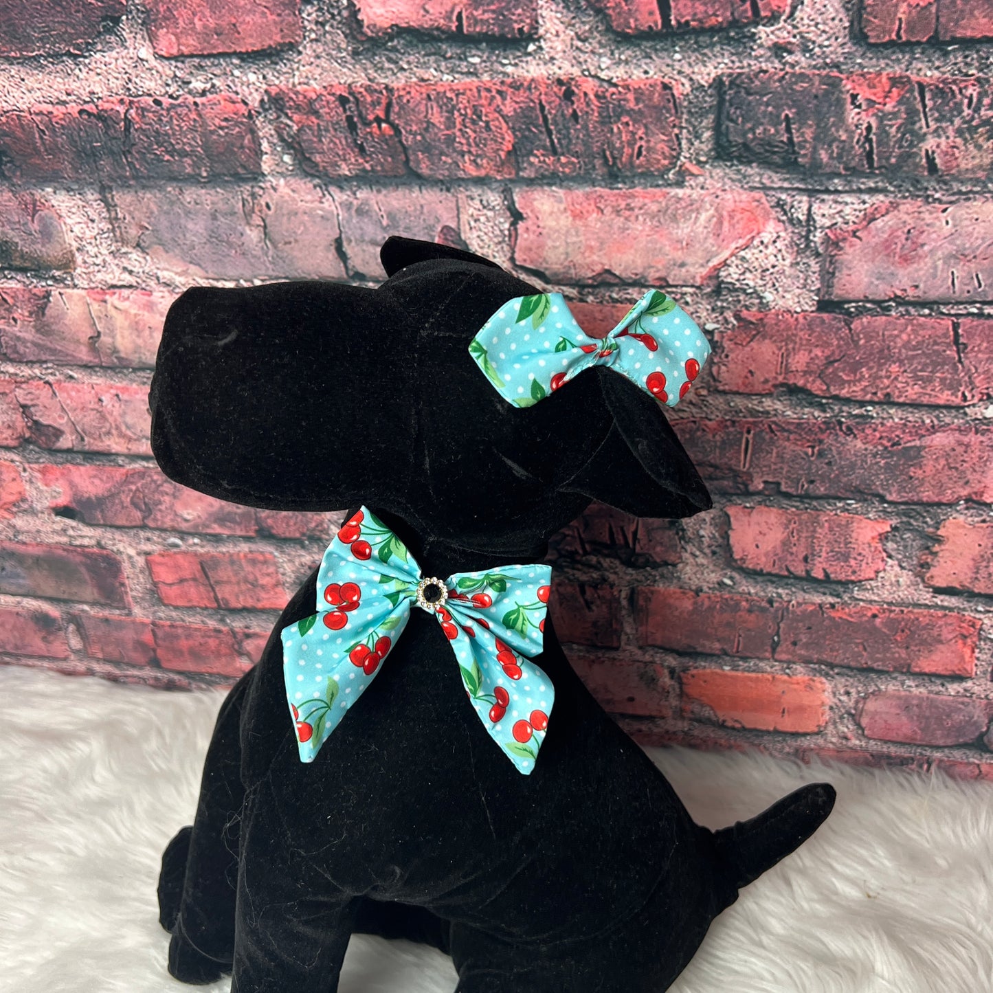 BLUE CHERRIES TINY GIRL BOW TIE W/TAILS - 6 PACK