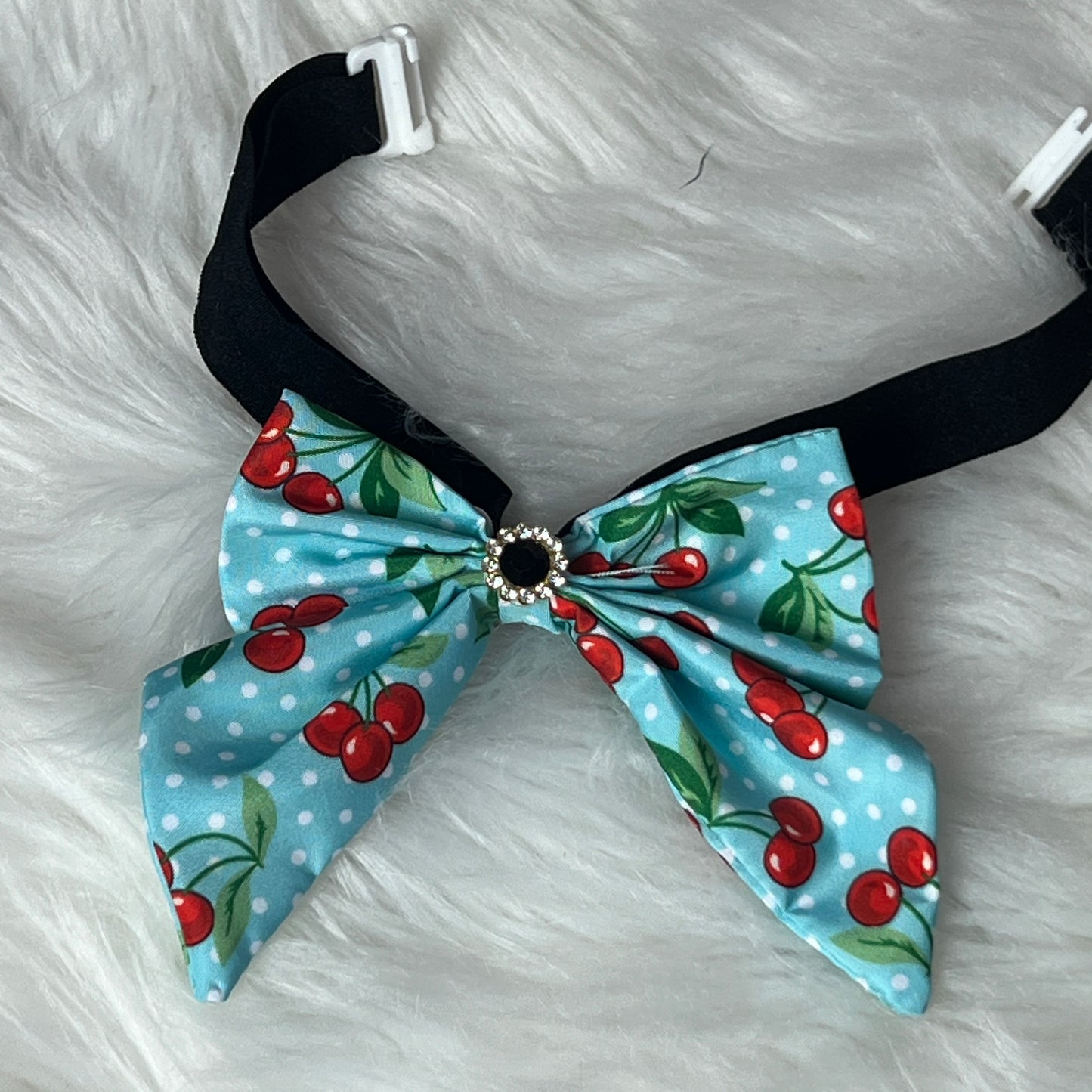 BLUE CHERRIES TINY GIRL BOW TIE W/TAILS - 6 PACK