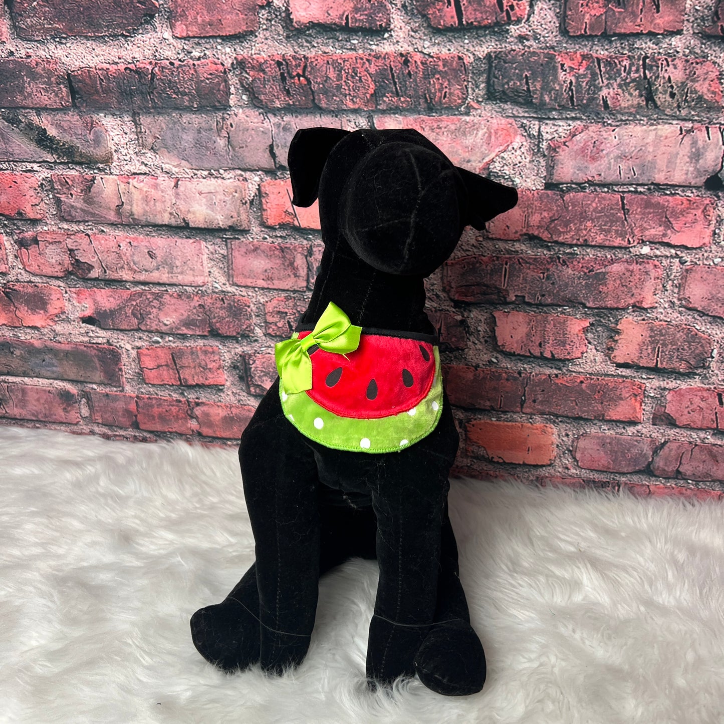 WATERMELLON TIE ON BIB 4 PACK