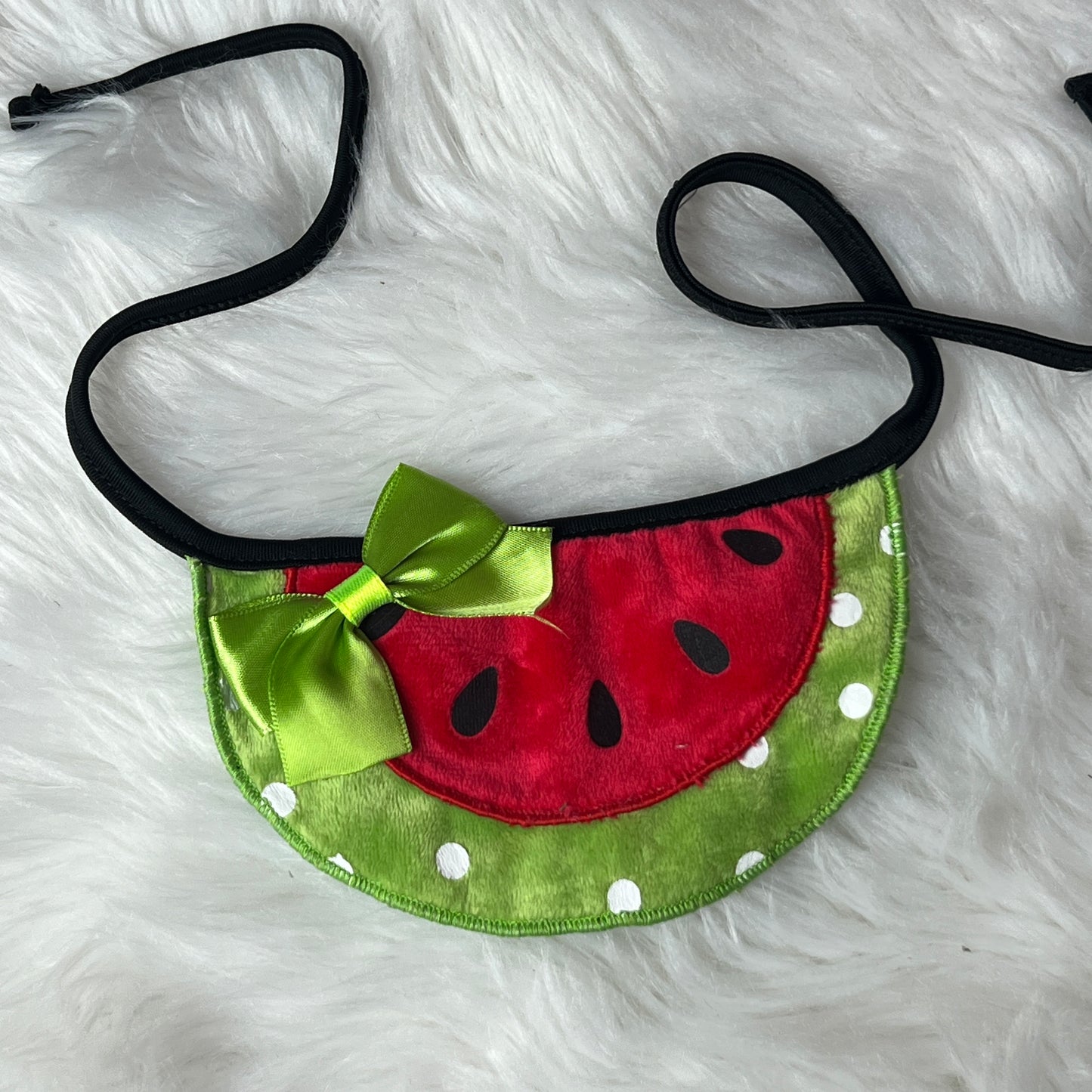 WATERMELLON TIE ON BIB 4 PACK