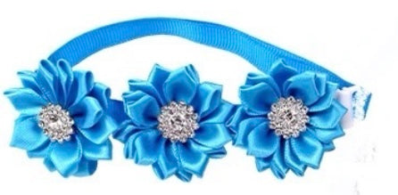 Triple bling neck band BLUE 6 pack