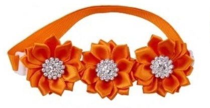 Triple bling neck band ORANGE 6 pack