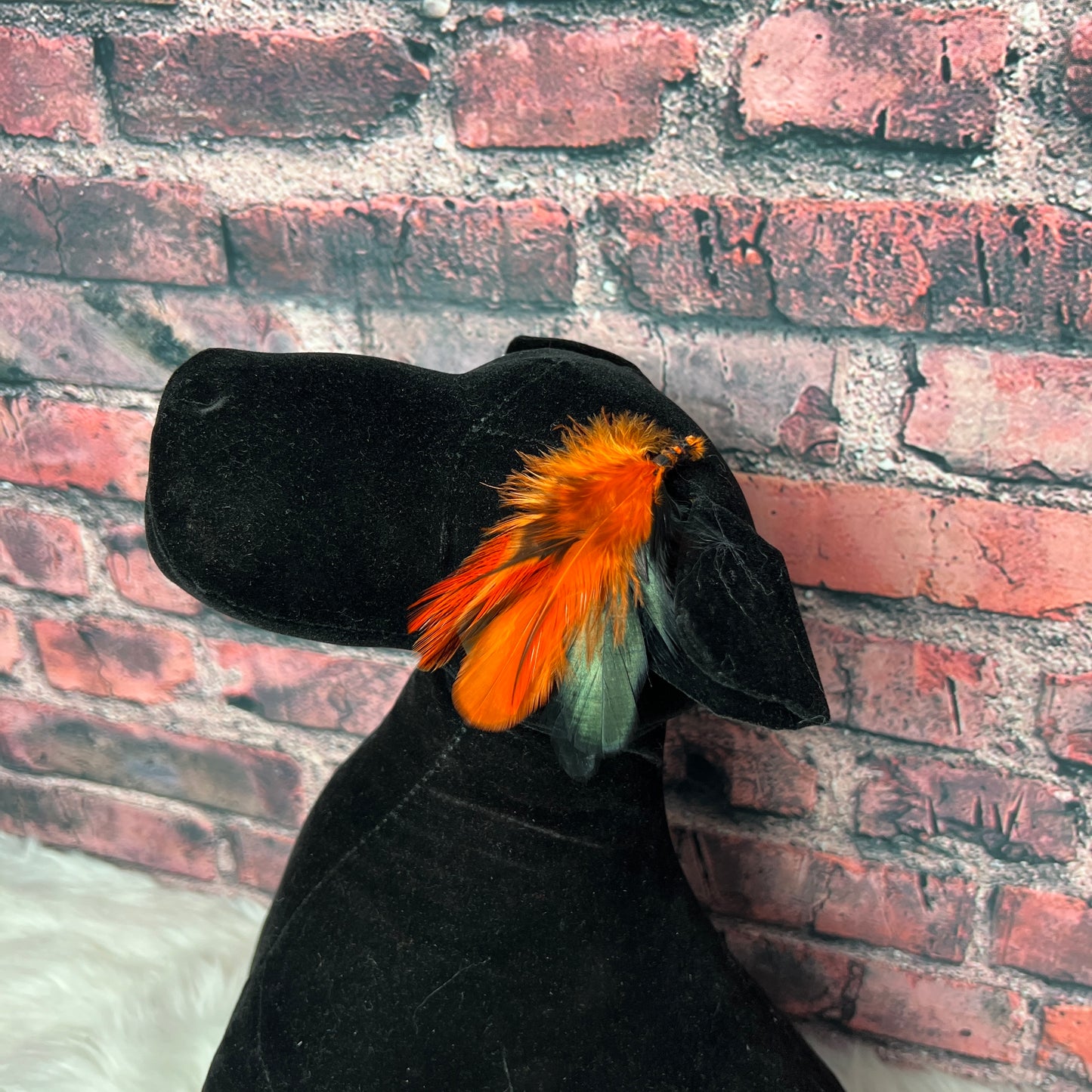 FEATHER EXTENSIONS 10 PACK ORANGE AND BLACK