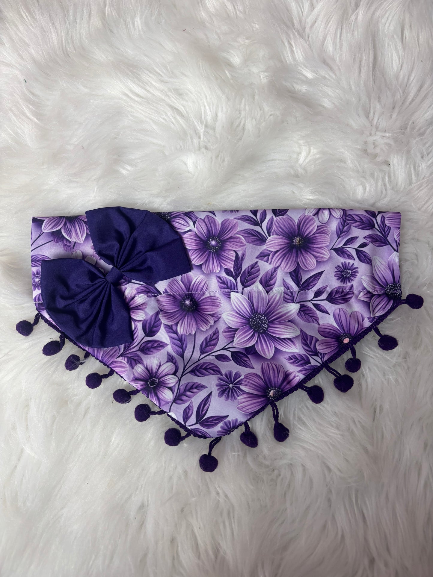 Purple Floral OTC Bib - 4 Pack