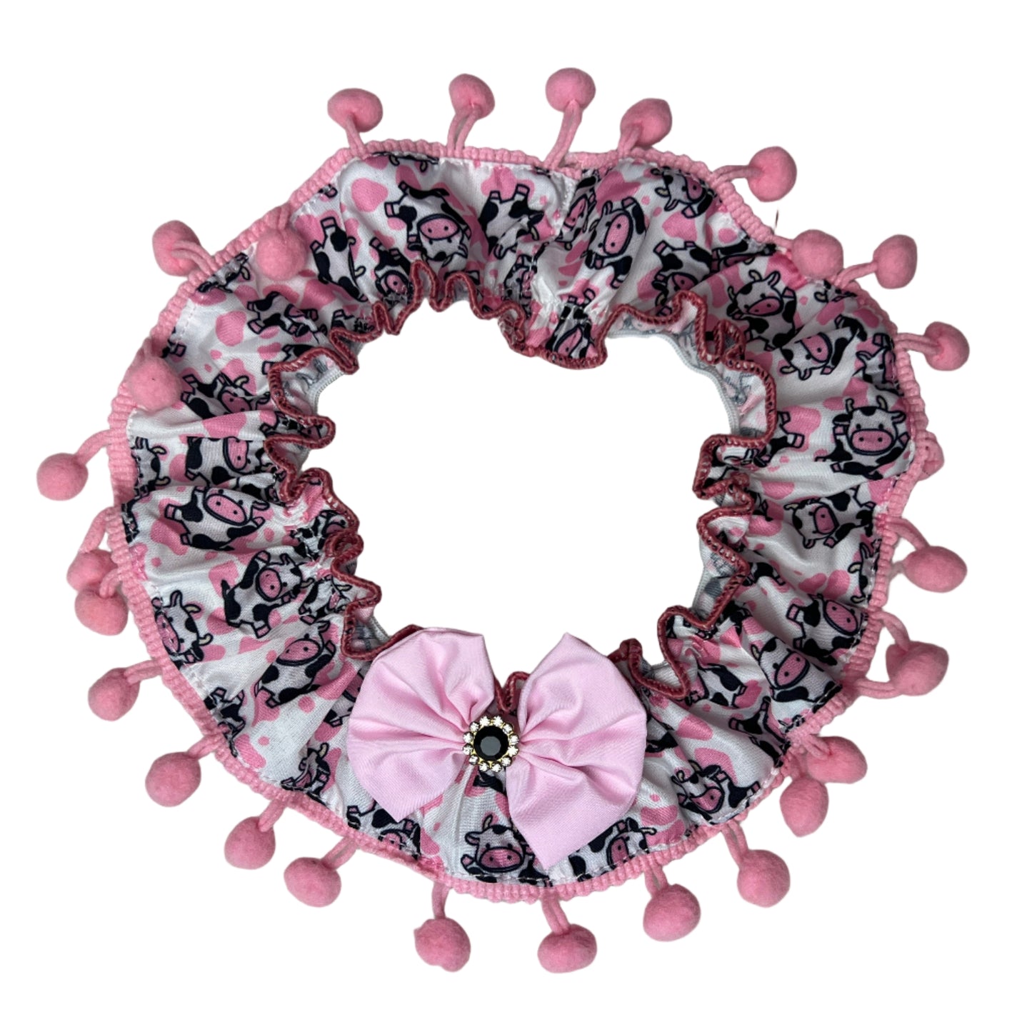 NEW PINK COWS RUFFLE-4 PACK