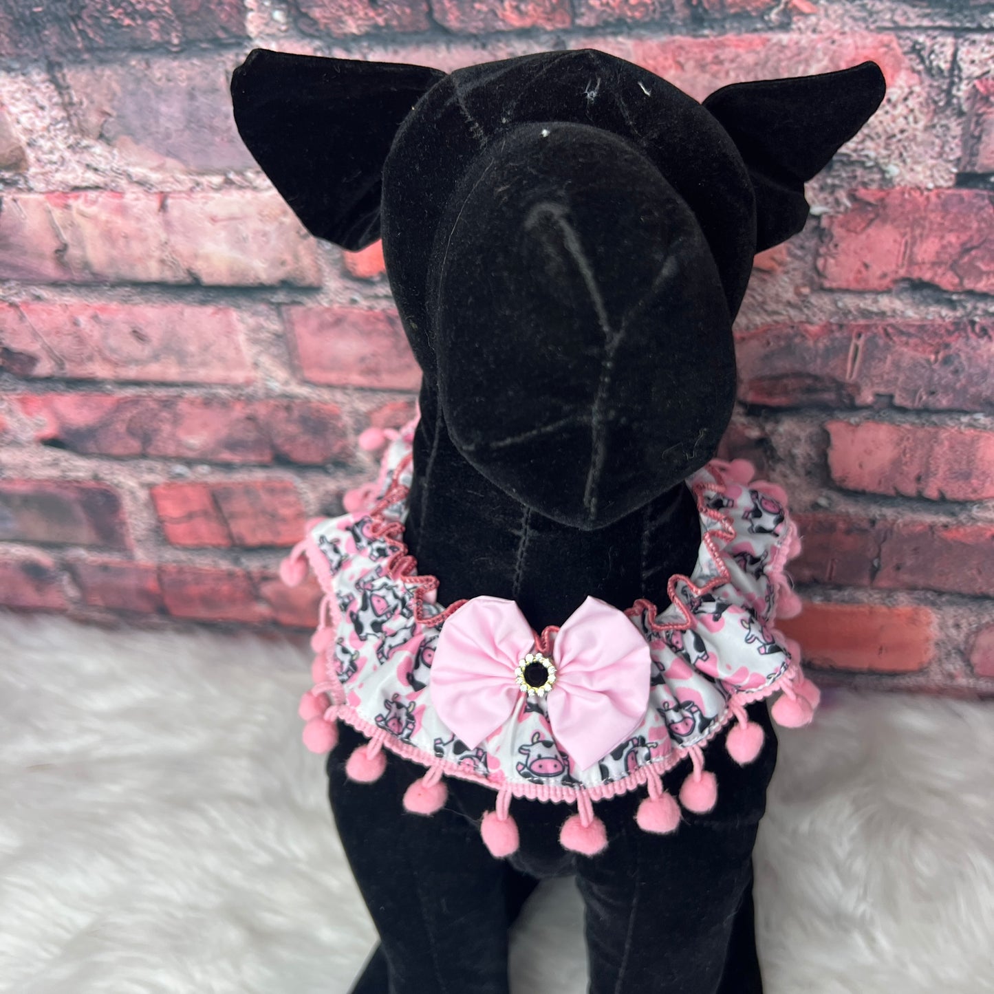 NEW PINK COWS RUFFLE-4 PACK