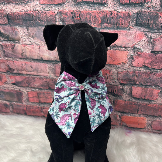 PINK DINO BOWTIE WITH TAILS 4 PACK