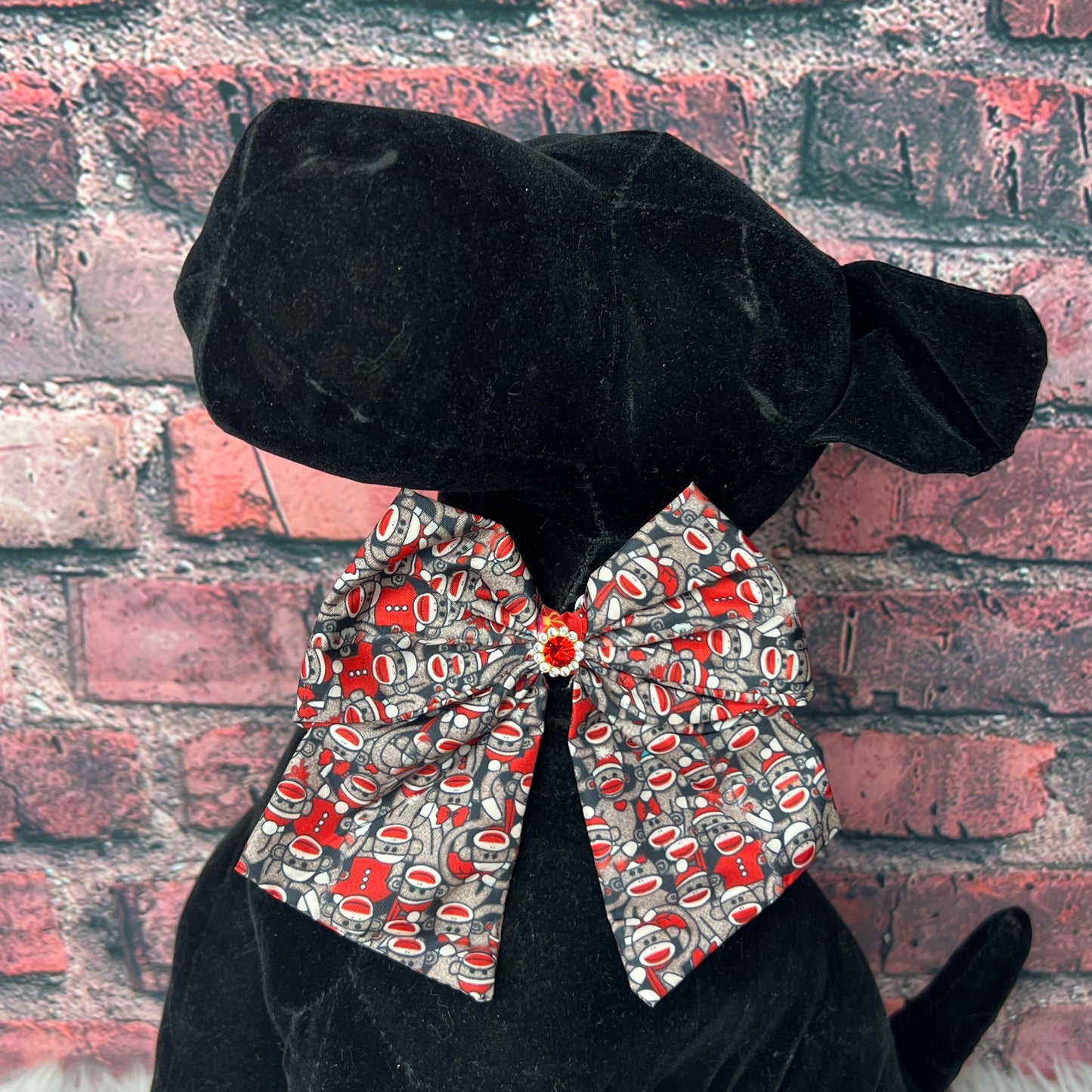SOCK MONKEY BOWTIE WITH TAILS - 4 pk