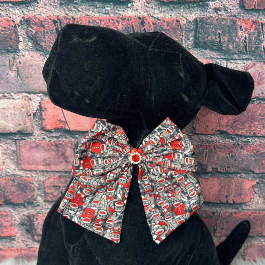 SOCK MONKEY BOWTIE WITH TAILS - 4 pk