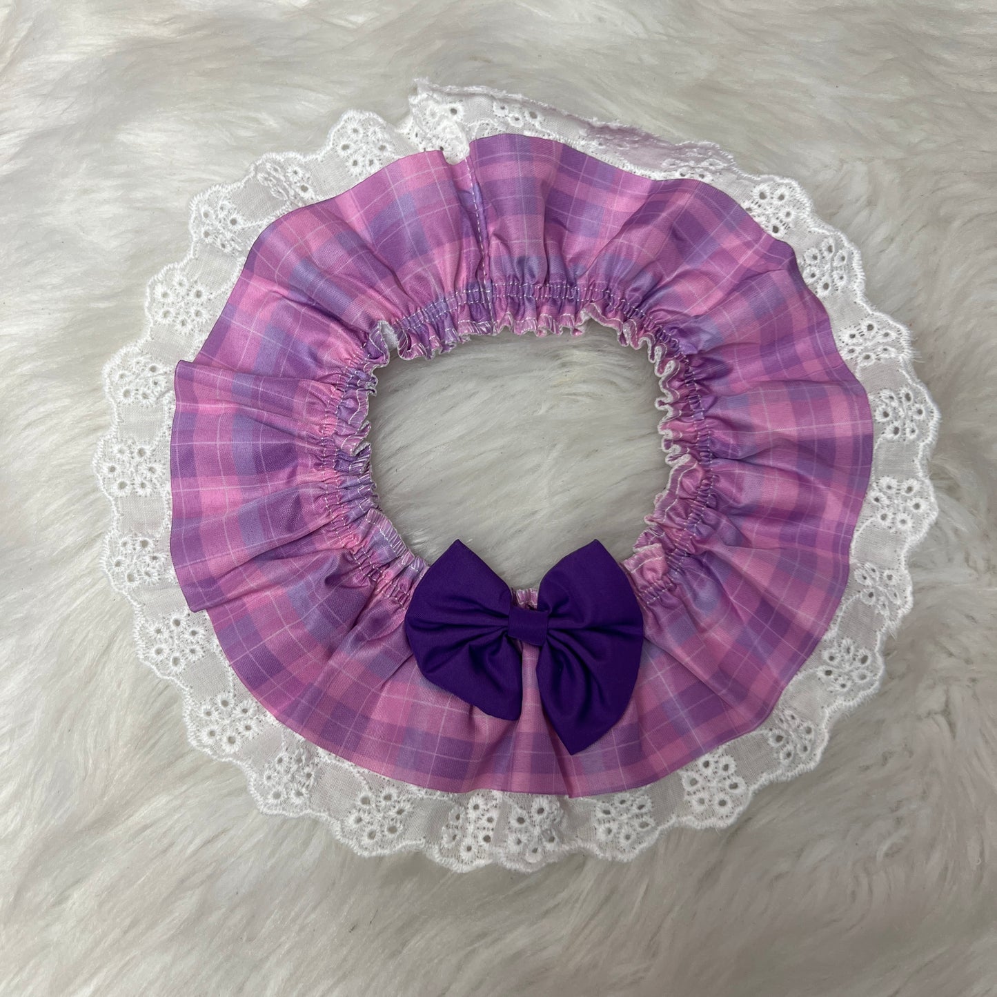 NEW PURPLE PLAID RUFFLE