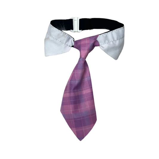 NEW PURPLE PLAID TIE SMALL