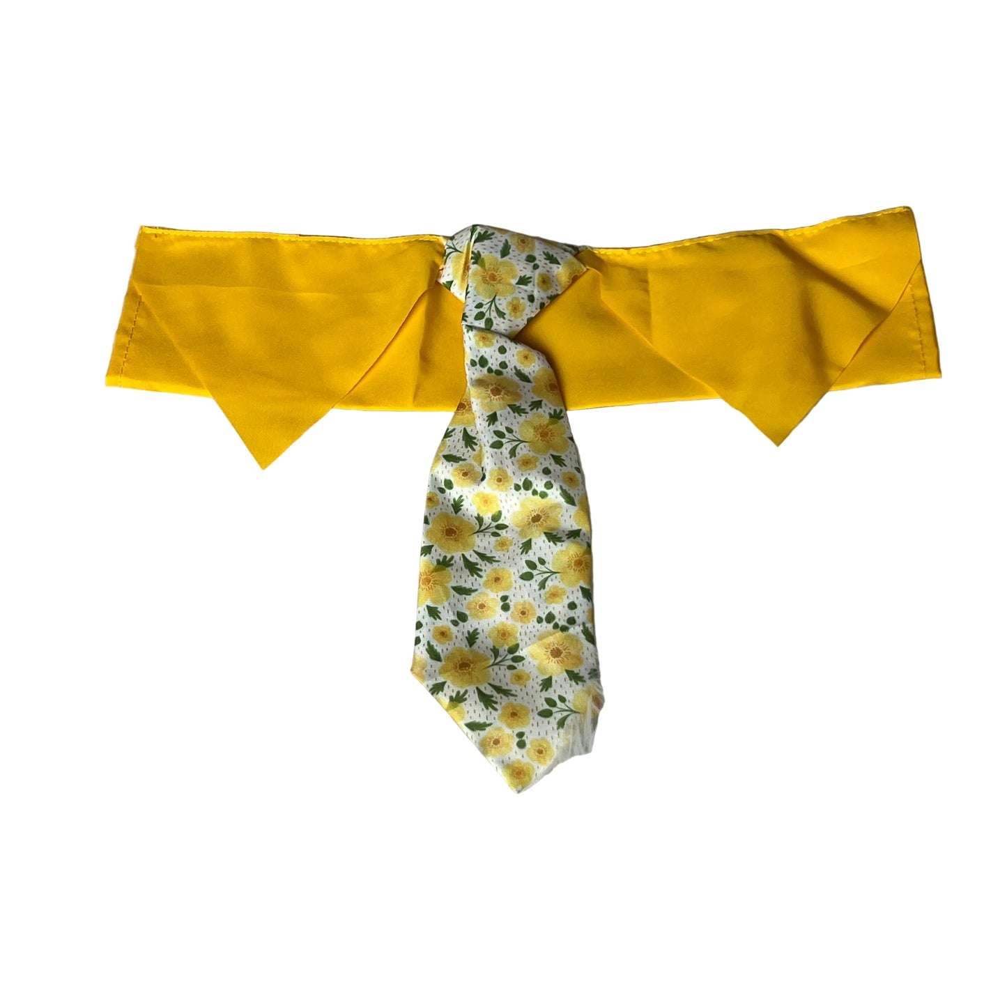 NEW YELLOW FLOWER OTC TIE LG-4-PACK