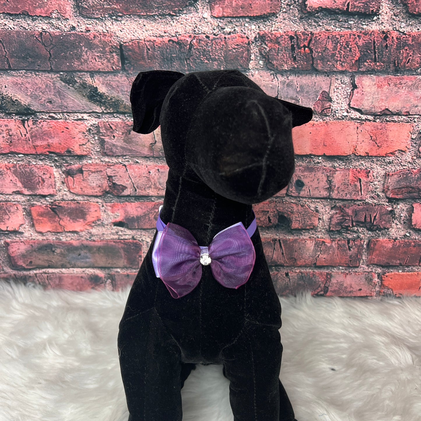 PURPLE  SATIN AND TULE NECKBAND-6 PACK