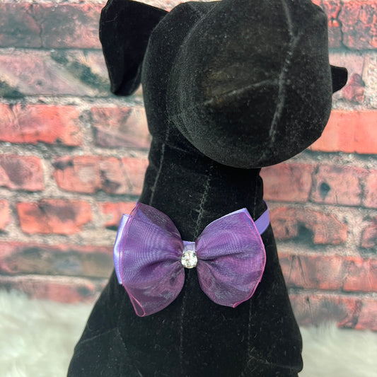 PURPLE  SATIN AND TULE NECKBAND-6 PACK