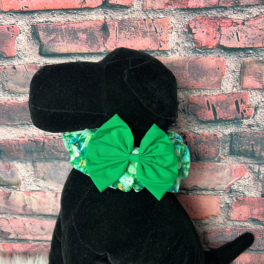 NEW BLUE AND GREEN FLORAL COLLAR COVER  LARGE4 PACK