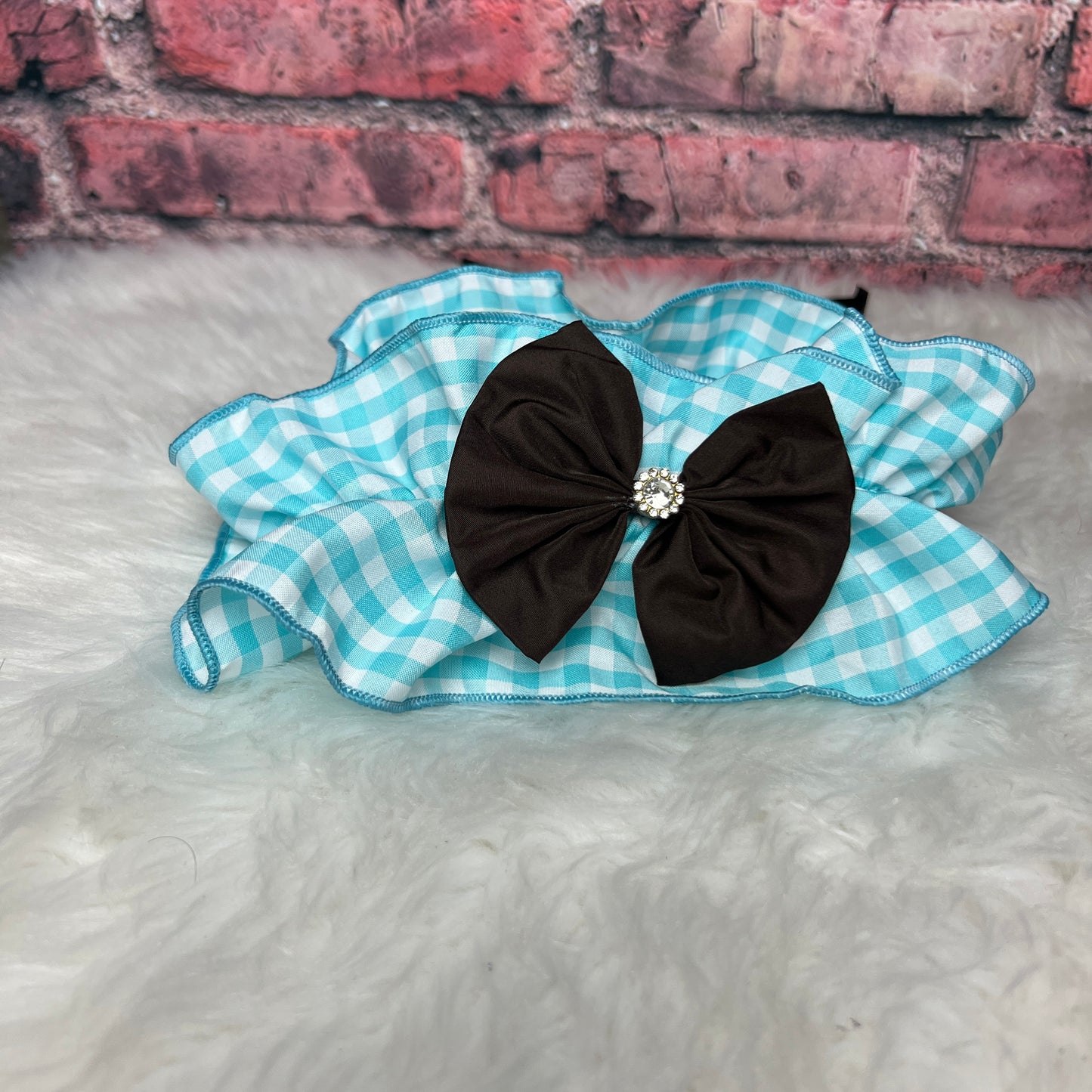 NEW BLUE CHECK BIG GIRL CHOKER 4 PACK