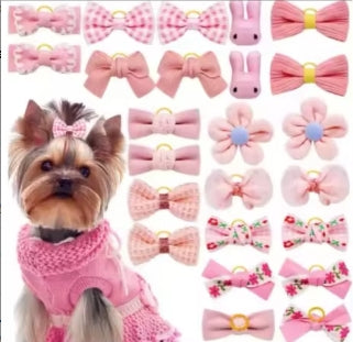 LIGHT PINK BOW ASSTORTMENT 24 PC